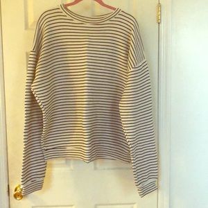 Black and white stripped oversized sweatshirt